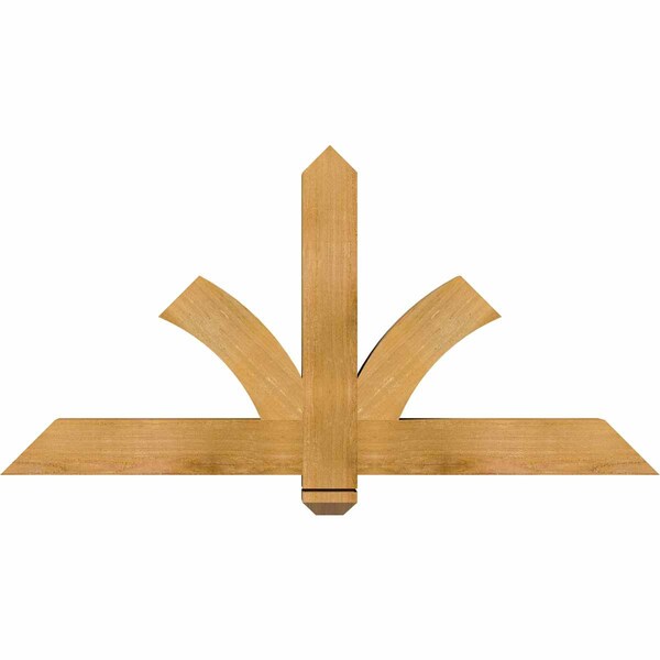 Ekena Millwork Redmond Rough Sawn Timber Gable Bracket, Western Red Cedar, 48"W x 24"H x 4"D x 4"F, 12/12 Pitch GBW048X24X0404RED00RWR - main